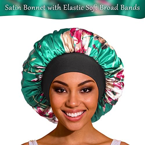ROYBENS Satin Bonnet Hair Bonnet for Sleeping, Cute Sleep Bonnets for Women - Image 2