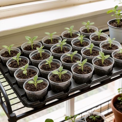 10 Pack 20 Cell Seed Starter Trays Compatible with 3 Inch Pots - Image 4