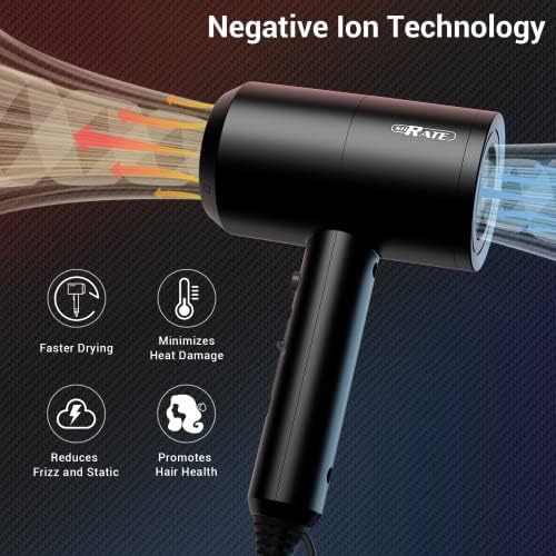SHRATE Professional Ionic Hair Dryer with Diffuser & Nozzle | Low Noise - Image 2