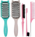 2 Pack Curl Defining Brush – With 3 Styling Tools for Effortlessly Detangles Shaping & Define Natural Curly Waves & Coils – For Women & Men Wet or Dry Hair - Reduces Frizz & Adds Shine by Aussumy