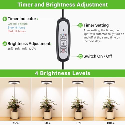 LORDEM Grow Light, Full Spectrum LED Desk Lamp for Plants - Image 4