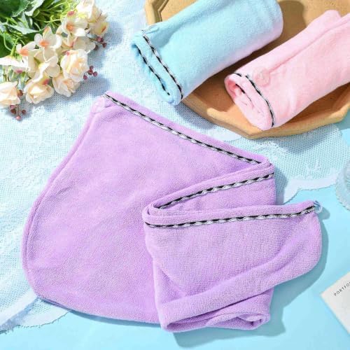 3Pcs Microfiber Hair Towel Wrap Quick Dry Soft Hair Turban for Women - Image 2