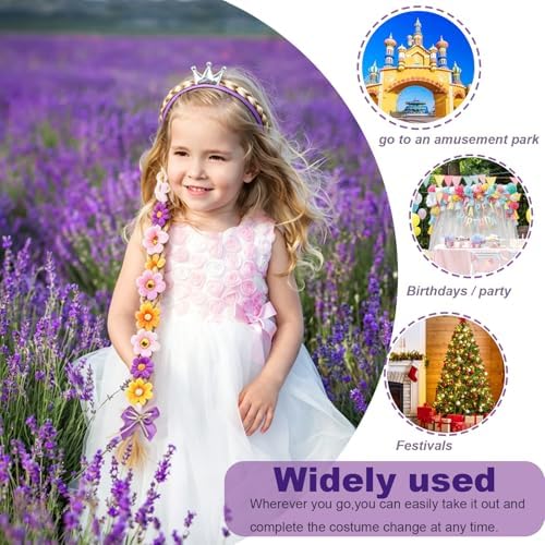 Ice Princess Dress Up Wig, Girl Role Playing Hair Accessories - Image 5