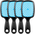 4 Pack Vented Detangling Hair Brush - Detangler Hairbrush with Soft Bristles for Effortless Tangle Free - Ideal for Wet Dry or Curly Damaged Hair for Women Men Kids by Aussumy
