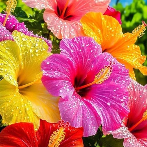 115+ Mixed Perennial Hibiscus Flower Seeds for Planting - Fresh Hardy Hibiscus Exotic Plant Bonsai Seeds Non-GMO Heirloom for Multi-Colored Flower Home Garden Outdoor - Image 7