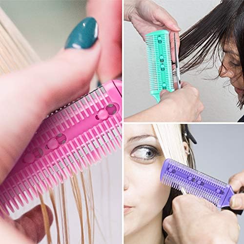 Maitys 3 Pcs Razor Combs for Hair Cutting with 10 Blades - Image 3