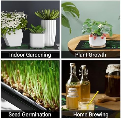 iPower Seedling Heat Mat for Plants with Dual Digital Temperature Controller, 10" x 20.75", Black - Image 7