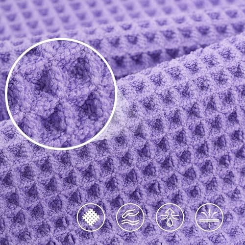POLYTE 430 GSM Poly Blend Microfiber Quick Dry Waffle Bath Towel, 30x60 in - Image 5