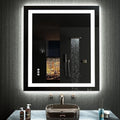 LOAAO 20"X28" RGB LED Bathroom Mirror with Lights, UL Listed by LOAAO