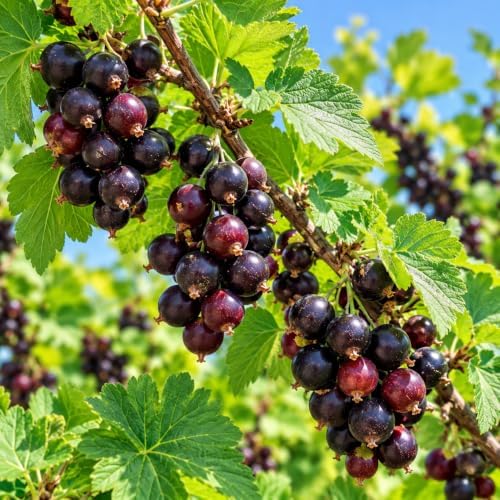 Black Velvet Gooseberry Bush/Shrub - 6-12" Tall Live Plant - Image 3