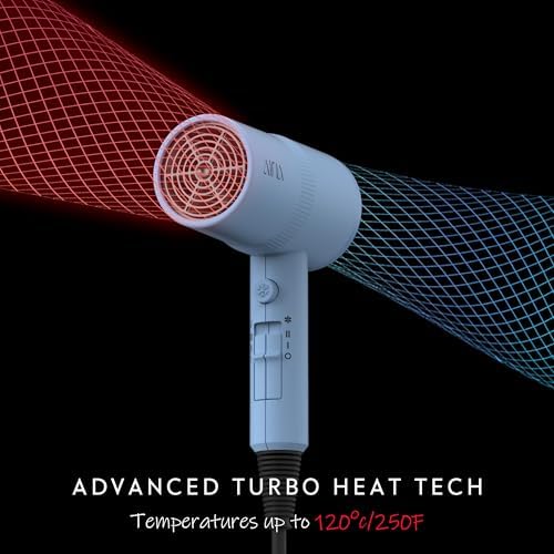 AINA Hair Dryer with Diffuser,Comb Full-Featured Blow Dryer 110V(Blue) - Image 4