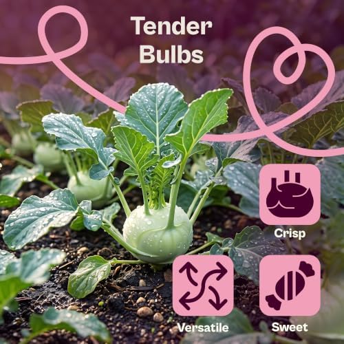 SVI 750 Early White Vienna Kohlrabi Heirloom Seeds Brassica oleracea - Image 4