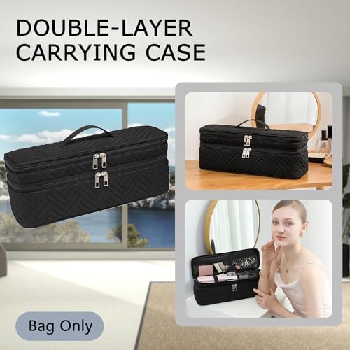 Double-Layer Carrying Case Apply to Revlon One-Step Hair Dryer, Travel Bag for Hair Volumizer/Styler,Water Resistant Storage Organizer Box,Compatible with FlexStyle Attachment (Bag Only) - Image 2