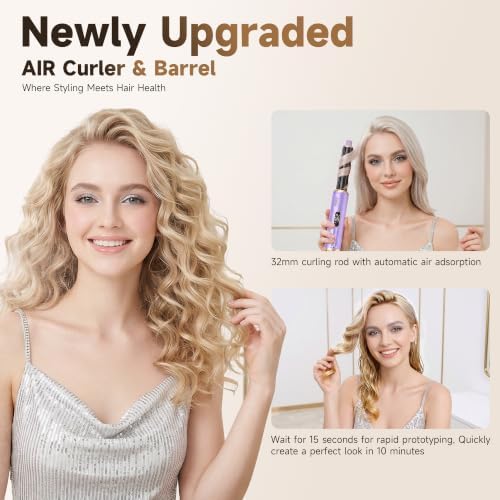 Ukliss Blow Dryer Brush,5 in 1 Hair Dryer Brush Upgrade Hot Air Brush - Image 3