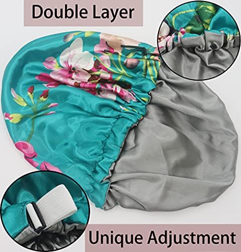 Satin Bonnet Silk Sleep Cap,Hair Bonnet for Braids Curly Hair - Image 2