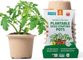 Back to the Roots Organic & PLANTABLE 4.25" Wide Seed Starting POTS (8 CT) by BacktotheRoots