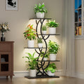Plant Stand Indoor with Grow Lights - 5 Tiered Corner Plant Shelves (Black) by EVAWOO