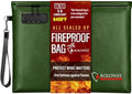 ROLOWAY Fireproof Document Bag (14.5 x 11.5 inch), 6400℉ Fireproof Money Bag with Zipper for Cash, Fire Safe Money Pouch with Lock (Green) by ROLOWAY
