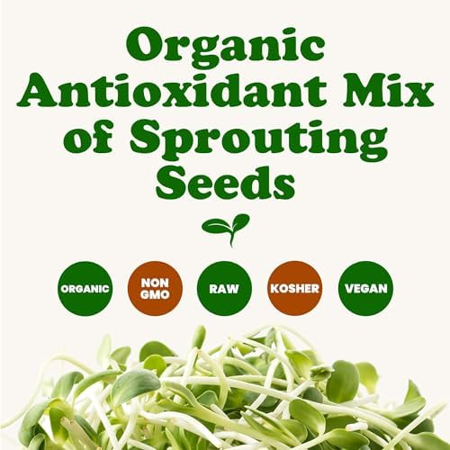 Food to Live Organic Antioxidant Mix of Sprouting Seeds, 8 Ounces - Non-GMO Broccoli, Alfalfa, Clover, Rich Germination Rate, Non-Irradiated, Kosher, Vegan Superfood, Bulk, Rich in Sulforaphane - Image 5