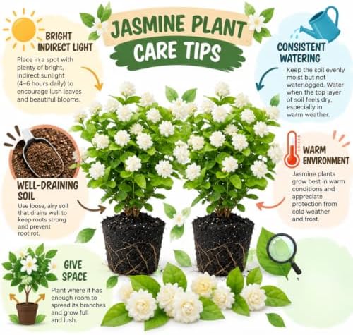 2 Grand Duke Jasmine Live Plants, Fragrant Flowering Shrubs, 4-6" Tall - Image 3