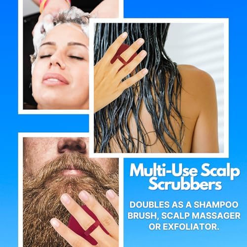 Scalp Massager Shampoo Brush Pack of 2 – Scalp Scrubber for Dandruff Removal, Exfoliating Hair Brush, Wet & Dry for All Hair Types - Image 3