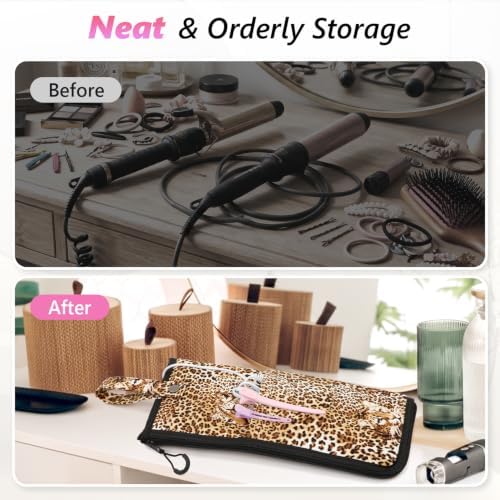 2-in-1 Heat Resistant Mat & Storage Bag with Pocket for Hair Tools - Image 6