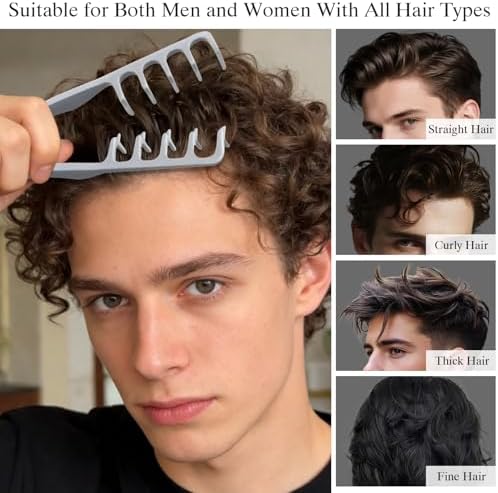 Texture Comb,Volumizing Textured Styling Comb with Wide Teeth for Root Lift - Image 5