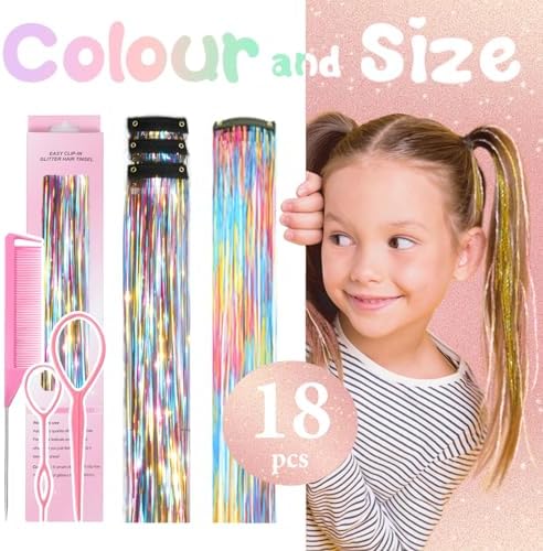 Hair Tinsel Clip in Rainbow Fairy Hair Tinsel Kit - Image 3
