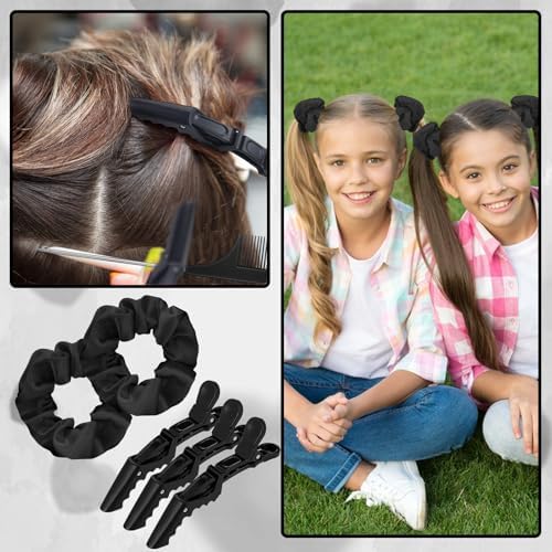 15 Pcs Slick Back Hair Brush Set, Bristle Comb with Spray Bottle,Hair Clip,Edge Brush for Women, Men (Black) - Image 6
