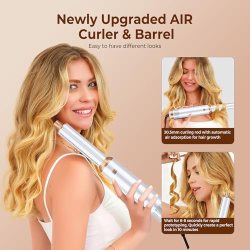 5 in 1 Blow Dryer Brush, Upgrade Hair Dryer Brush Air Curler Air Curl Wrap - Image 2