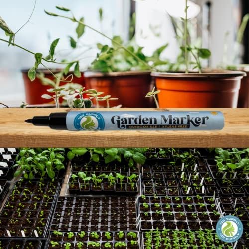 4" Plastic Plant Labels for Seedlings Combo | Weather Resistant Garden Stakes, 100-Pack Plant Tags, and 2 Garden Marker Pens - Image 5