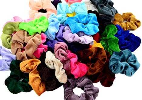 Chloven 45 Pcs Velvet Hair Scrunchies Elastics Hair Bands for Women Girls - Image 6