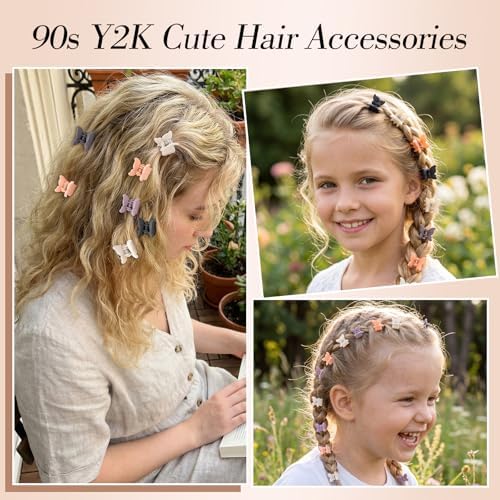 SUMAJU 80Pcs 0.6In Mini Butterfly Hair Claw Clips for Women Girls Barrettes - Image 4