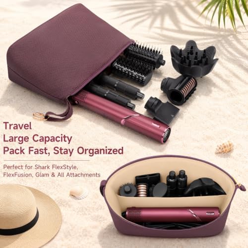 Travel Hair Dryer Bag for Shark FlexStyle Case & Attachment, Cherry - Image 2