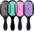 4-Pack Vented Detangling Hair Brush for Wet and Dry Hair, Assorted Colors by Mejglrc