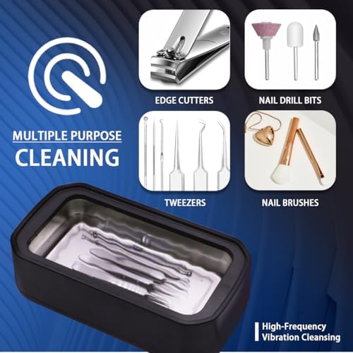 Pinkiou Nail Tool Cleaning Machine, 3 Timer Modes Nail Tool Sterilizer for Nail Drill Bits, Tweezers,Nail Art Brush, Nail Clipper, Makeup Brush, Jewelry Cleaning, Salon for Home Use, 22oz(650ML) - Image 2