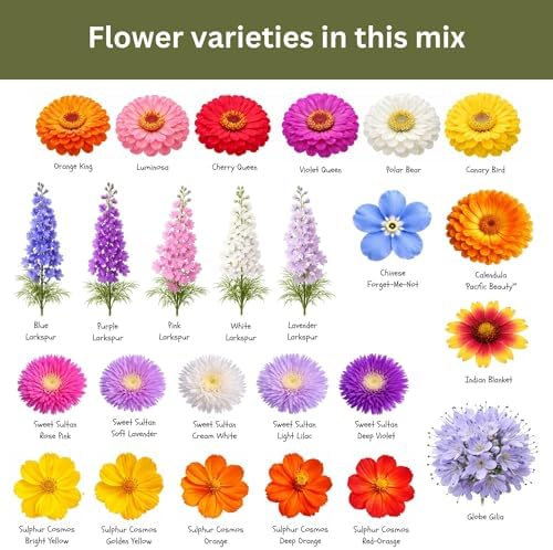 Cut Flower Seed Mix - 1 oz, 15,000+ Seeds - Image 5