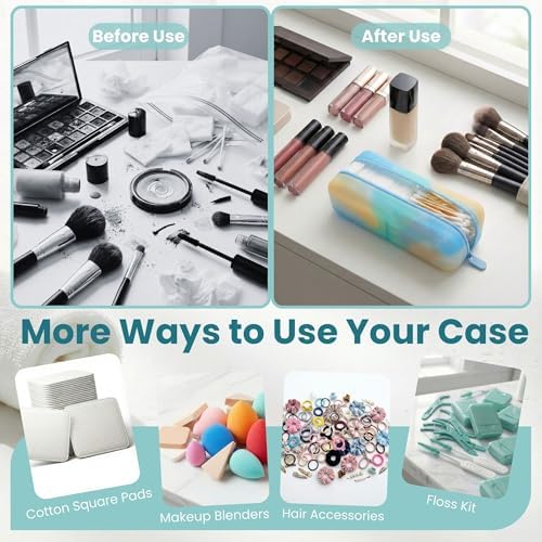 Cotton Pad Swab Travel Case, Waterproof Organizer (Ocean Breeze) - Image 6