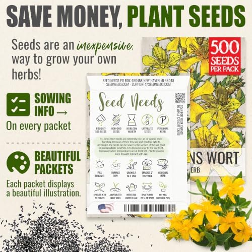 Seed Needs St. John's Wort Seeds to Plant an Herb Garden - 2 Packs - Image 3