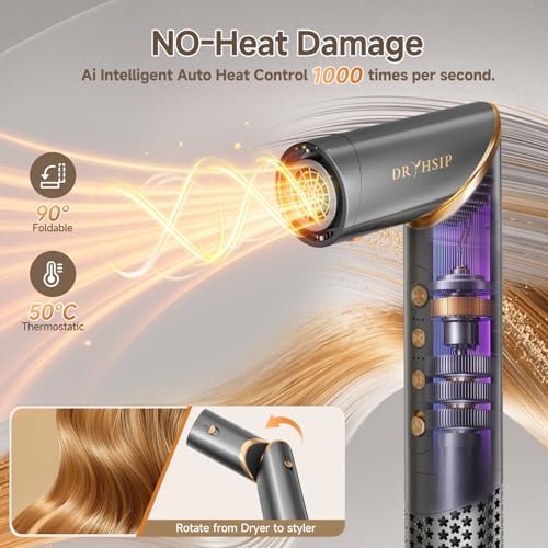 8-in-1 Professional Hot Air Styler & Straightener, 1100W Fast Drying - Image 4