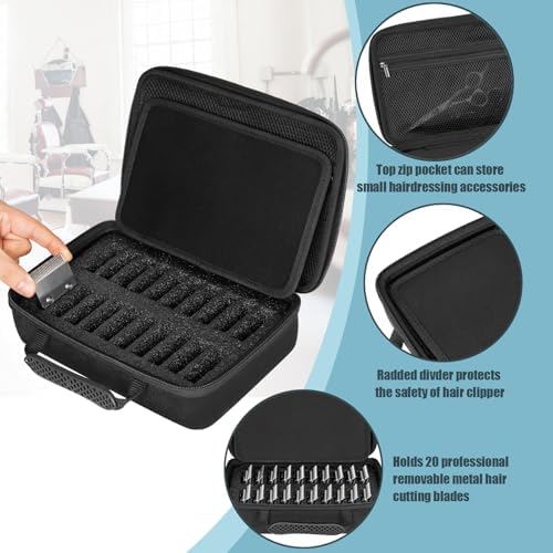 TORIBIO Hair Clipper Guard Blades Holder Case for Barbers and Stylists, Holds 20 Metal Guards for Andis, Oster, Wahl, Babyliss Detachable Clippers - Image 4