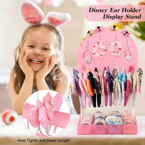 Keebofly Hair Accessories Organizer,Acrylic Headband Holder Organizer,Versatile Hair Tie Holder for Girls,Baby, Women,Headband Organizer Stand for Hair Tie Claw Clip Bow - Image 6