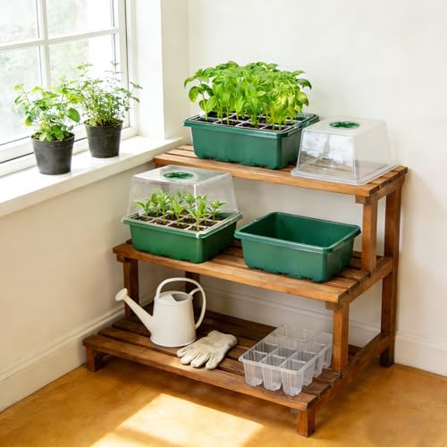 MIXC 10 Pack Seed Starter Tray, 120 Cell Stater Kit with Elevated Lid Green - Image 7