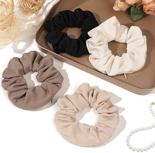 Pocket Scrunchies Hair Ties with Hidden Zipper Scrunchy Ponytail Holder - Image 5