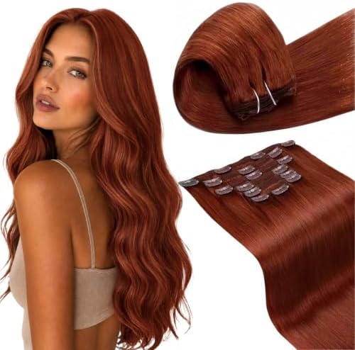 LaaVoo Hair Extensions Clip Ins, Double Weft, 18 Inch by LaaVoo