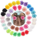 DED 40PCS 2" Chiffon Flower Hair Bows Clips for Girls Infants Toddlers by DED