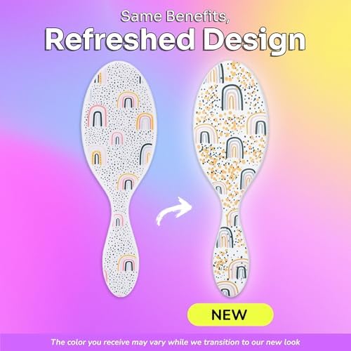 Wet Brush Kids Detangler Hair Brushes - Rainbows - Midi Detangling Brush With Ultra-Soft IntelliFlex Bristles Glide Through Tangles With Ease - Pain-Free Comb For All Hair Types - Image 2