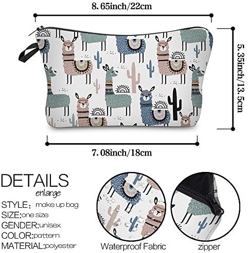 Deanfun Small Makeup Case - Cute and Waterproof Cosmetic Bag for Women(Cactus Camel D5-51444) - Image 2