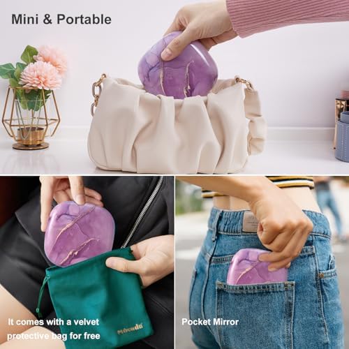 Mocado Compact Mirror with Light-4 Inches Compact 1x/10x Magnifying Mirror - Image 5