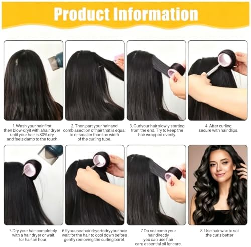 Jumbo Hair Curlers Rollers with Clips,36 Pieces with 4 Sizes - Image 5